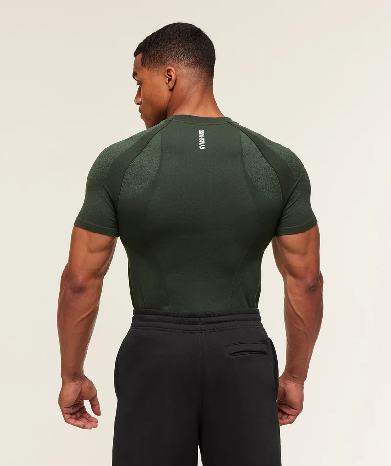 Gymshark Shadow Seamless T Shirt - Trail Green