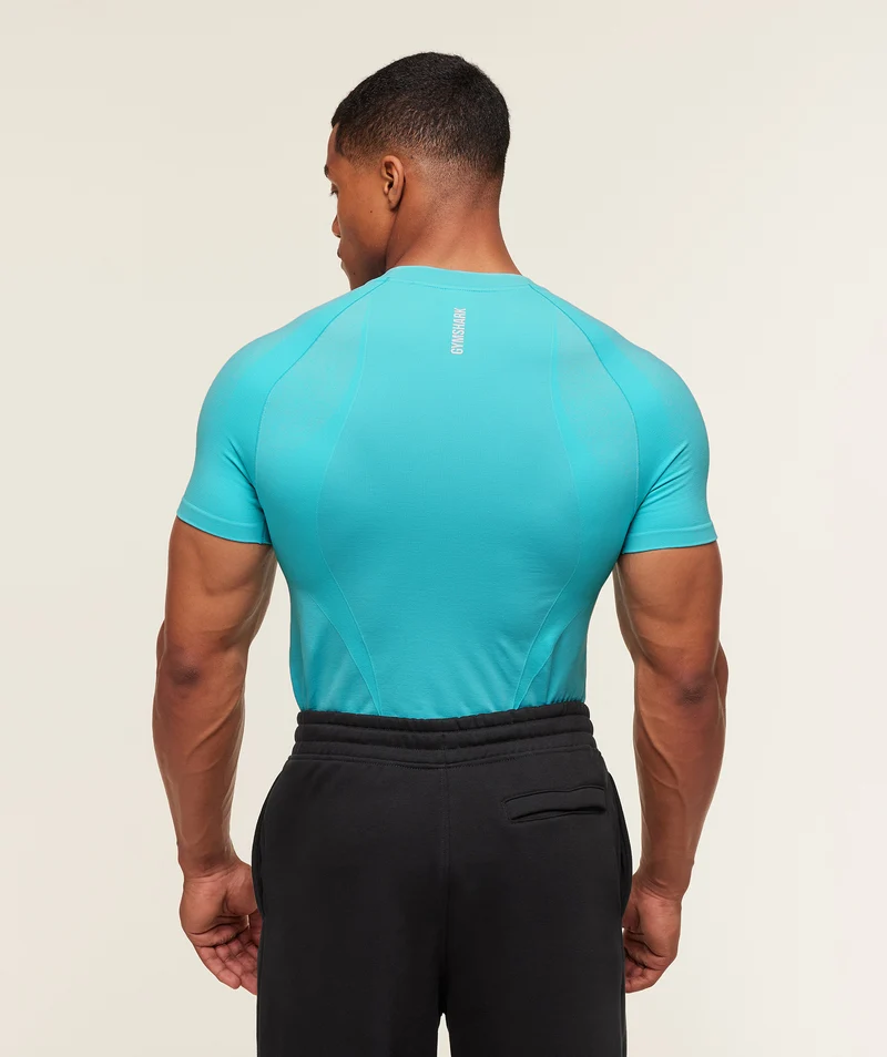 Gymshark Shadow Seamless T Shirt - Brand Blue