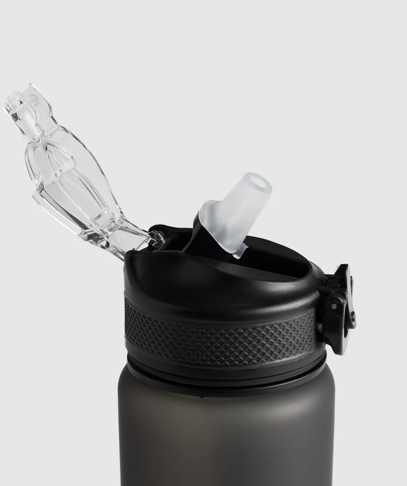 Gymshark Sports Bottle With Straw - Asphalt Grey