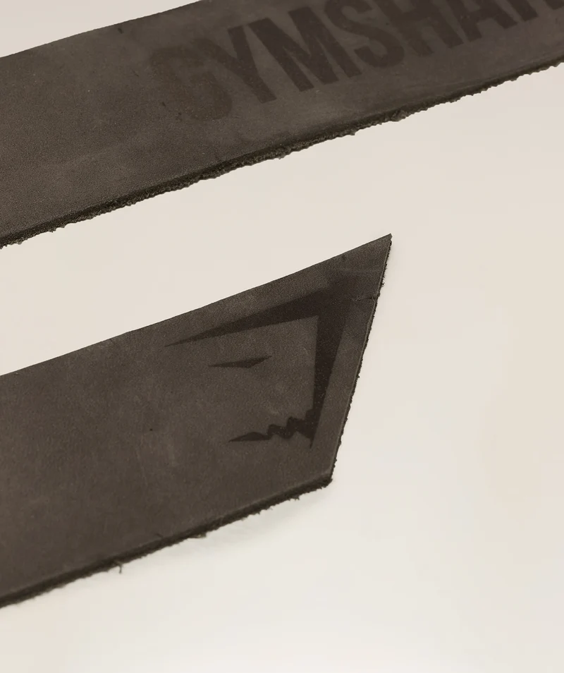 Gymshark Leather Lifting Straps - Camo Brown