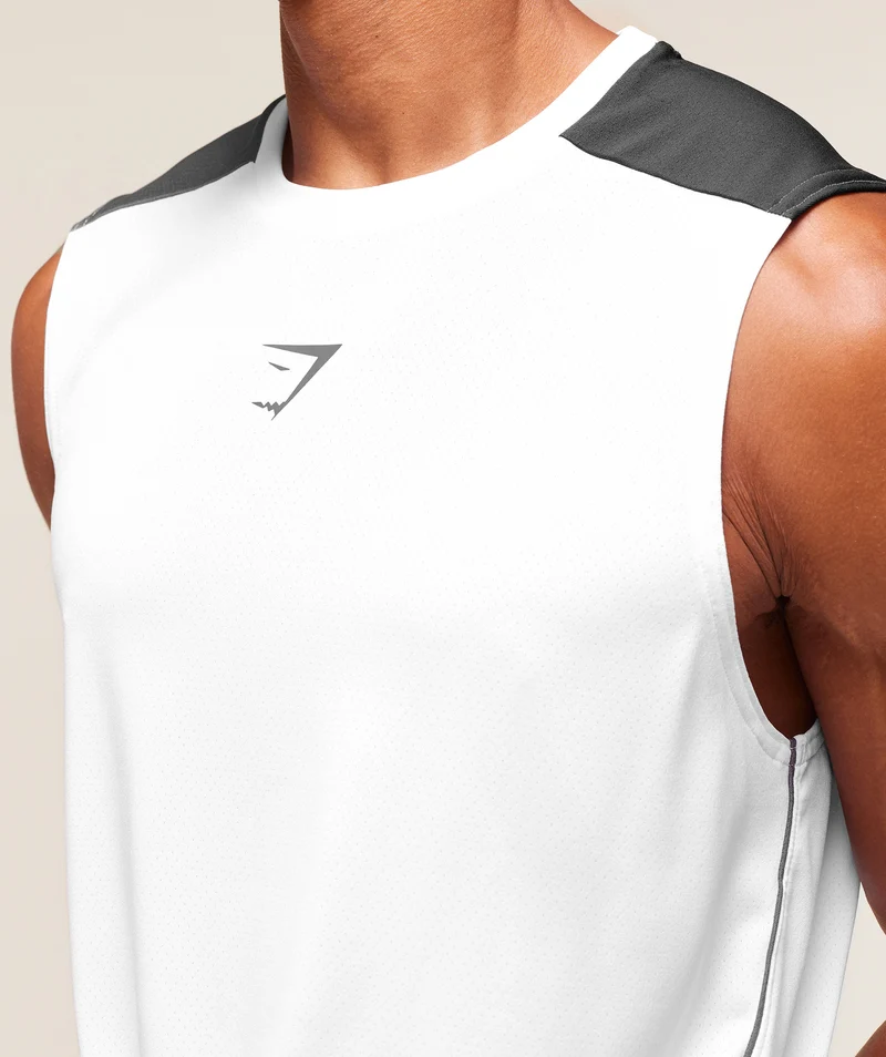 Gymshark Arrival Block Tank - White