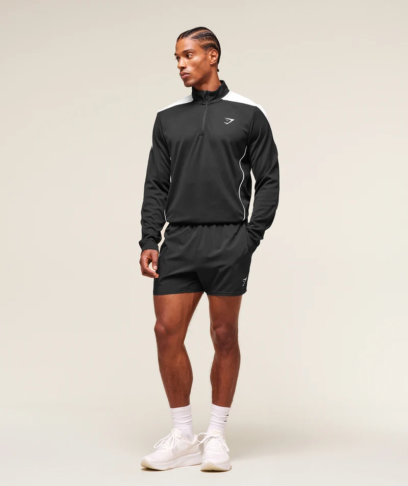 Gymshark Arrival Block 1/4 Zip - Black