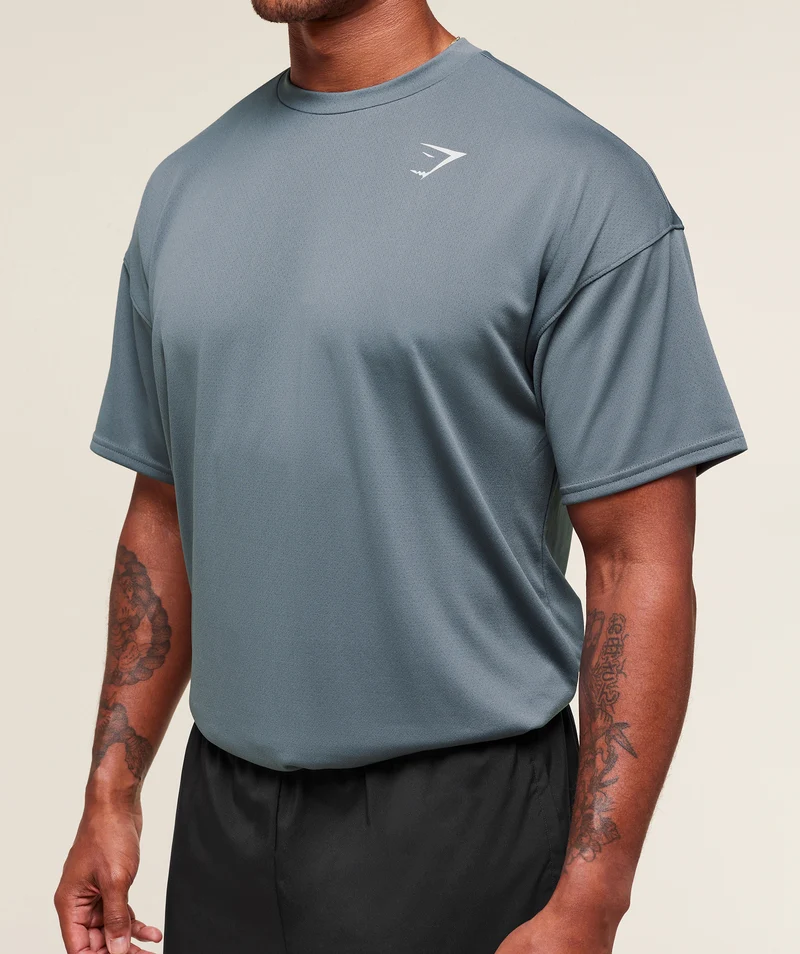 Gymshark Arrival Oversized T-Shirt - Iron Blue