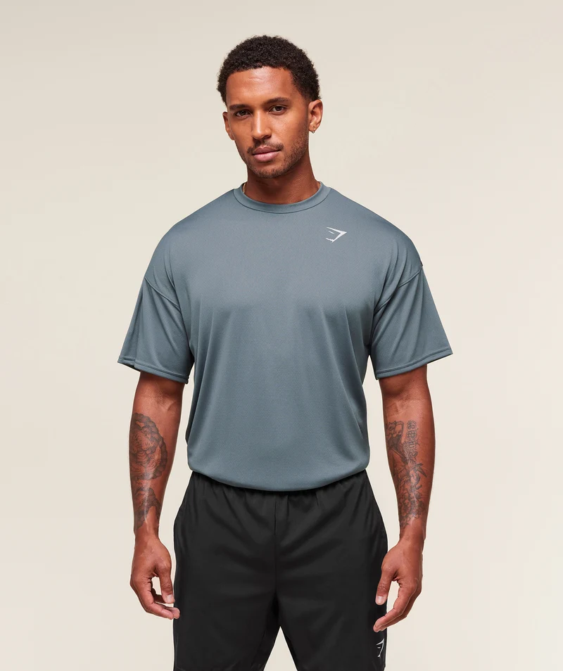 Gymshark Arrival Oversized T-Shirt - Iron Blue