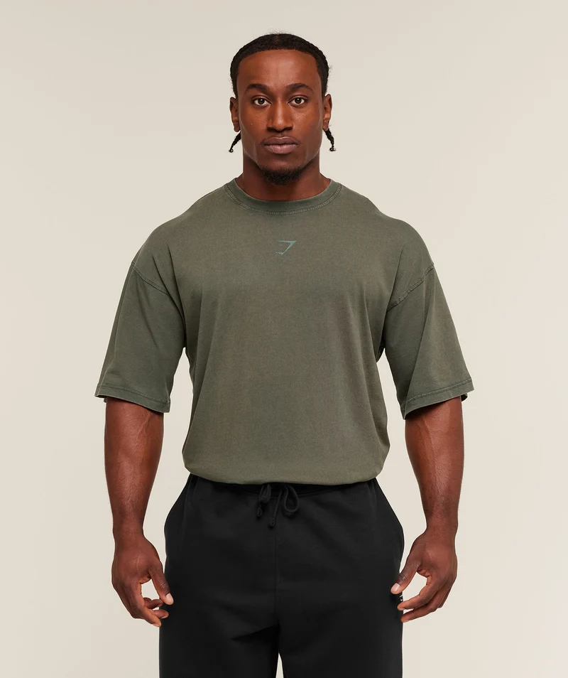 Gymshark Power Washed T-Shirt - Strength Green