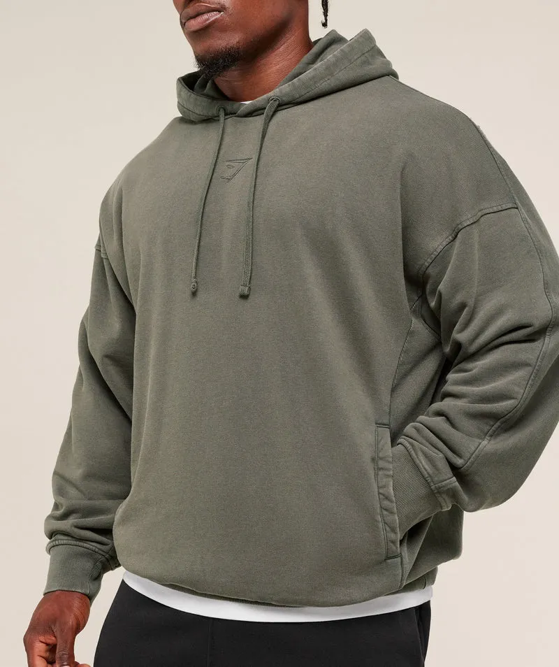 Gymshark Power Washed Hoodie - Strength Green