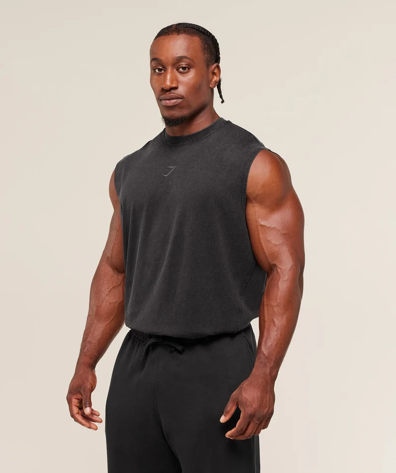 Gymshark Power Washed Tank - Black