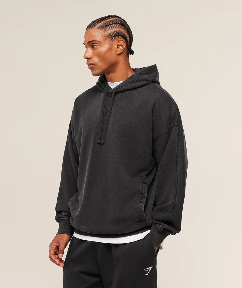 Gymshark Power Washed Hoodie - Black