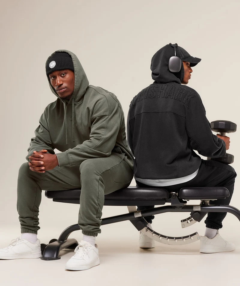 Gymshark Power Washed Hoodie - Black