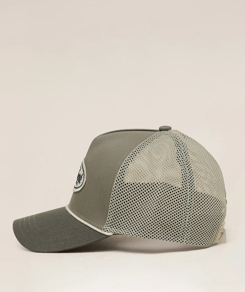 Gymshark Trucker Cap - Linen Brown/Camo Brown/Pebble Grey