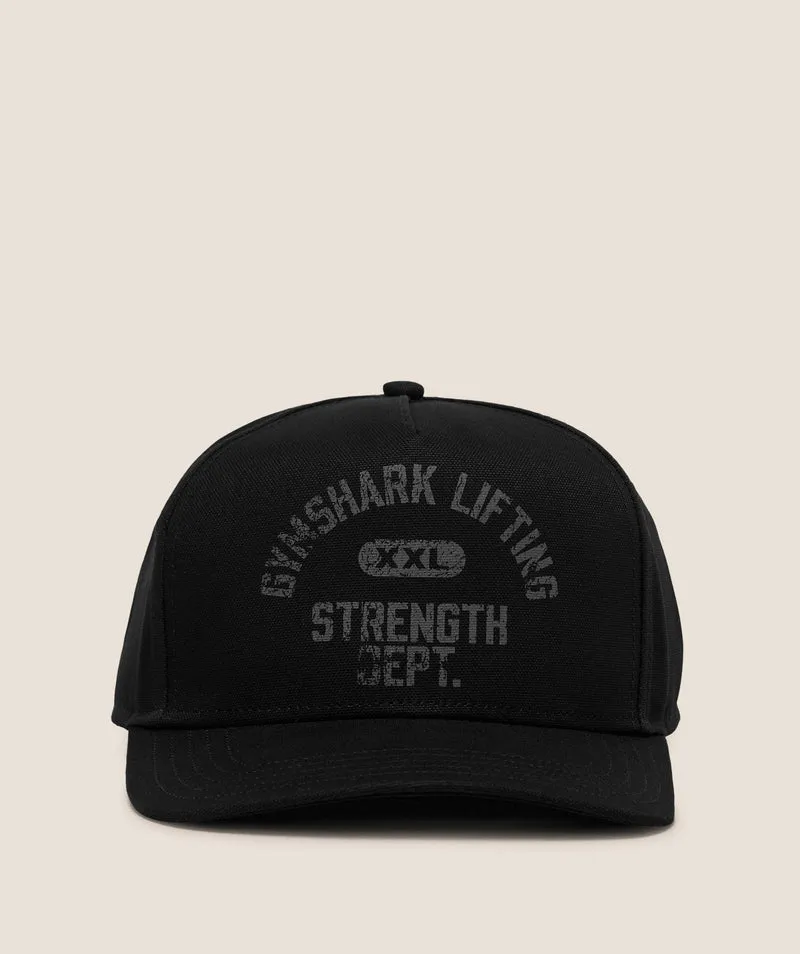 Gymshark Strength Dept Graphic Trucker - Black