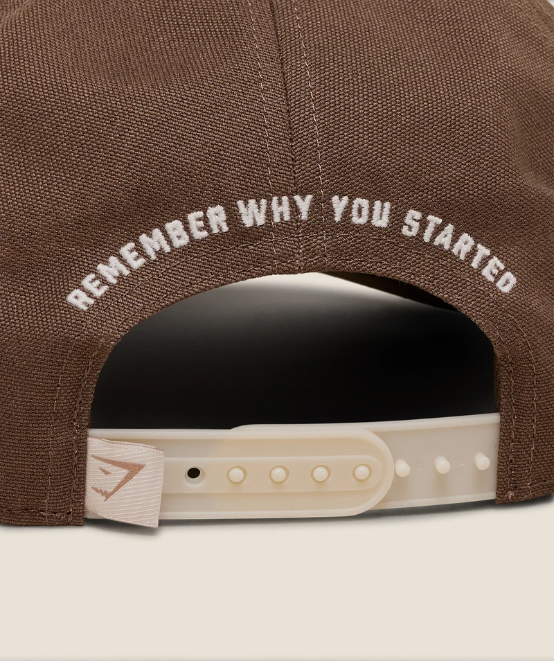 Gymshark Strength Dept Graphic Trucker - Camo Brown