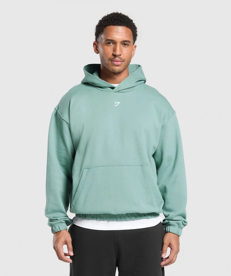 Gymshark Rest Day Essentials Hoodie - Celeste Blue