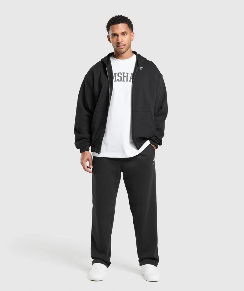 Gymshark Rest Day Essentials Zip Hoodie - Black