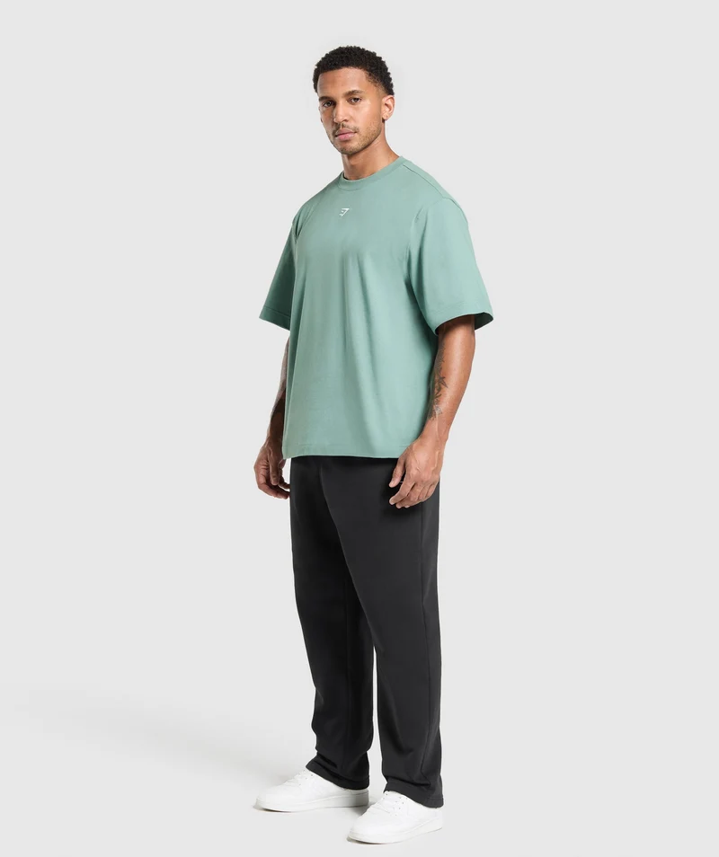 Gymshark Rest Day Essentials Boxy T-Shirt - Celeste Blue
