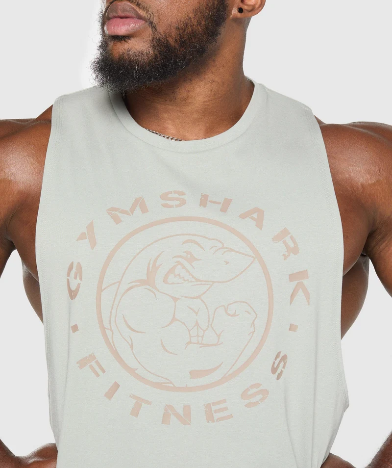 Gymshark Legacy Drop Arm Tank - Stone Grey