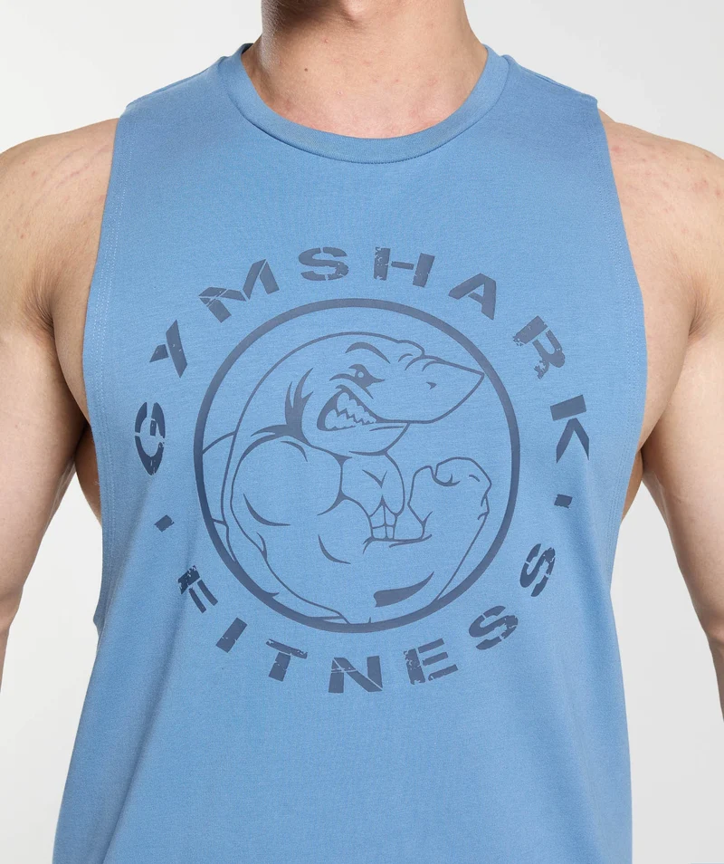 Gymshark Legacy Drop Arm Tank - Classic Blue