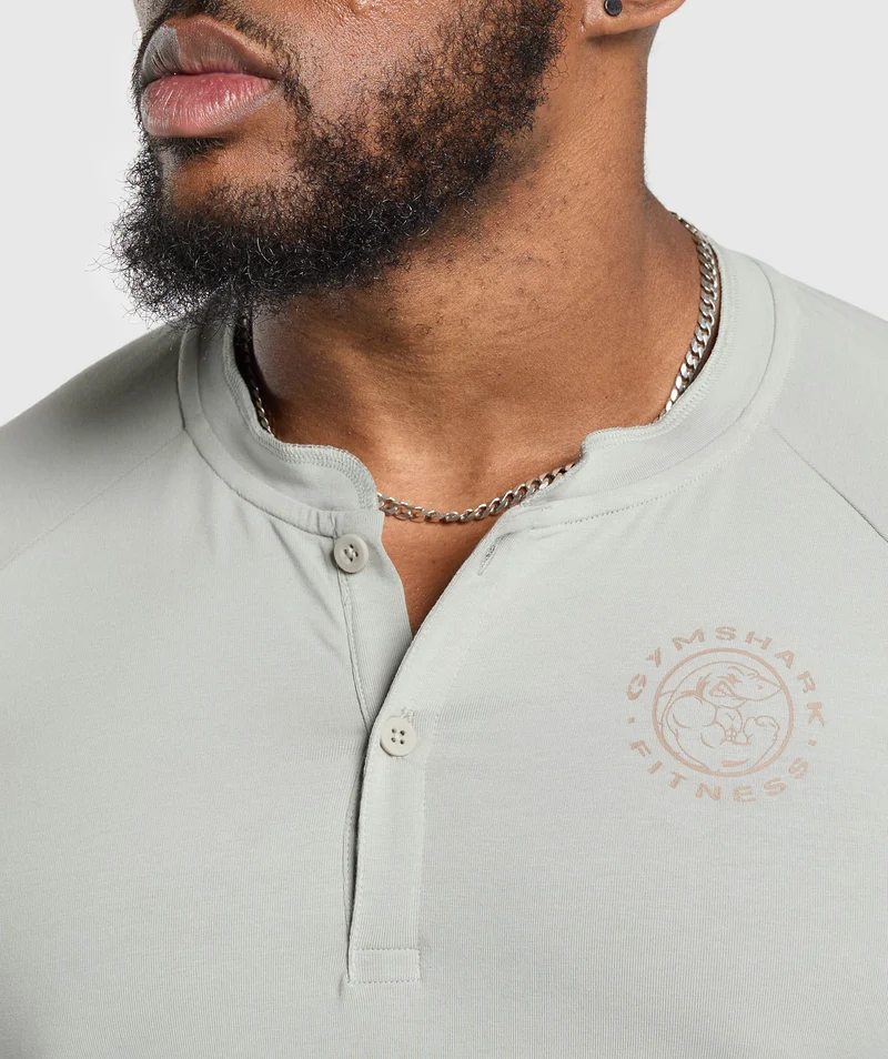 Gymshark Legacy Henley - Stone Grey