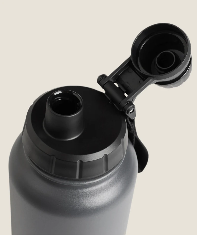 Gymshark Metal Insulated Bottle 1L - Onyx Grey