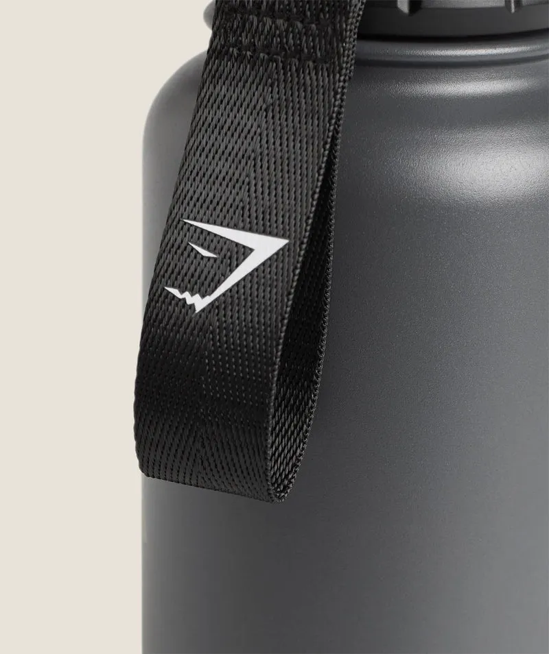 Gymshark Metal Insulated Bottle 1L - Onyx Grey