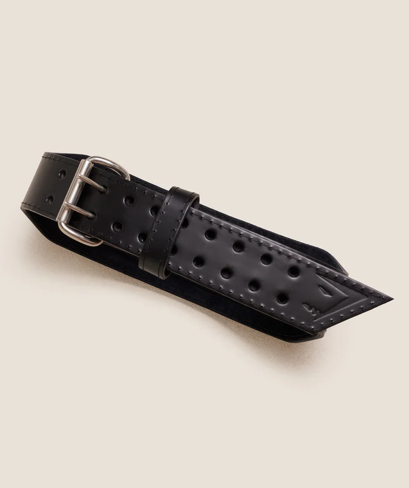 Gymshark Tapered Double Prong Lifting Belt - Black