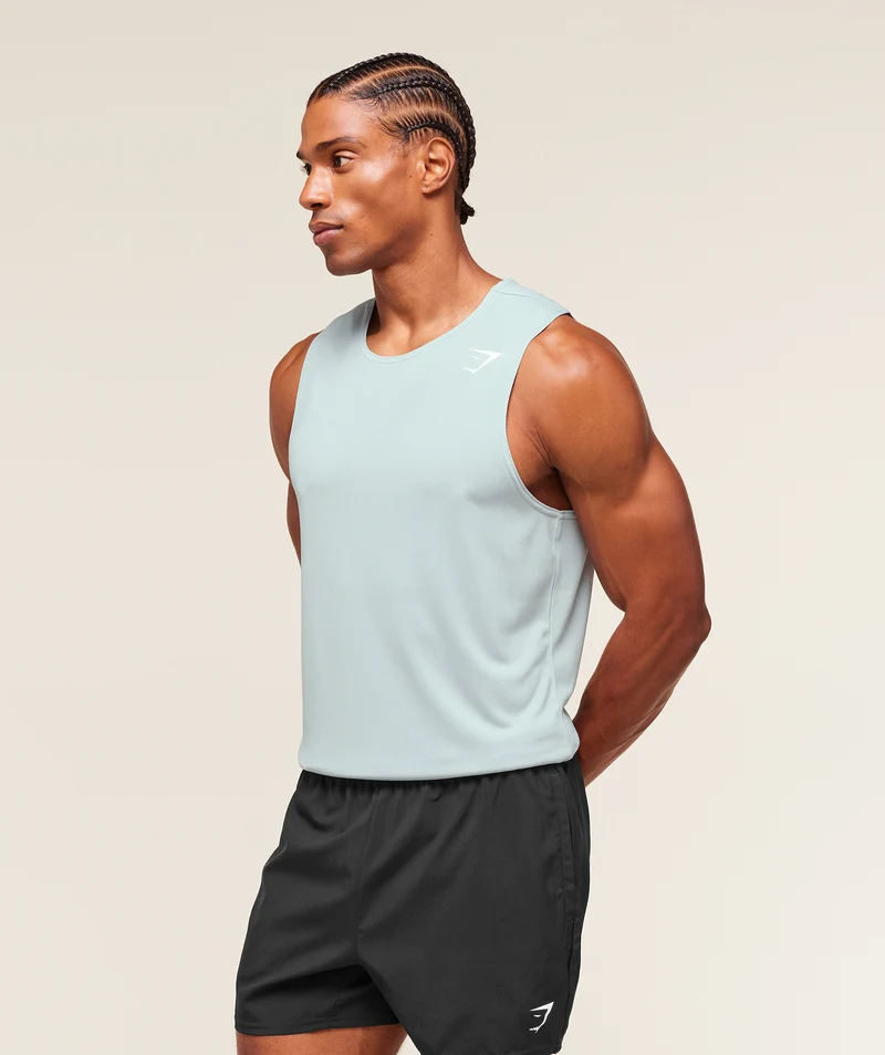 Gymshark Arrival Tank - Smoke Blue