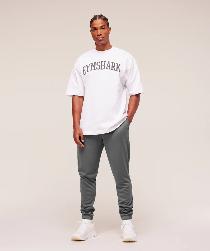 Gymshark Arrival Knit Block Joggers - Dark Grey