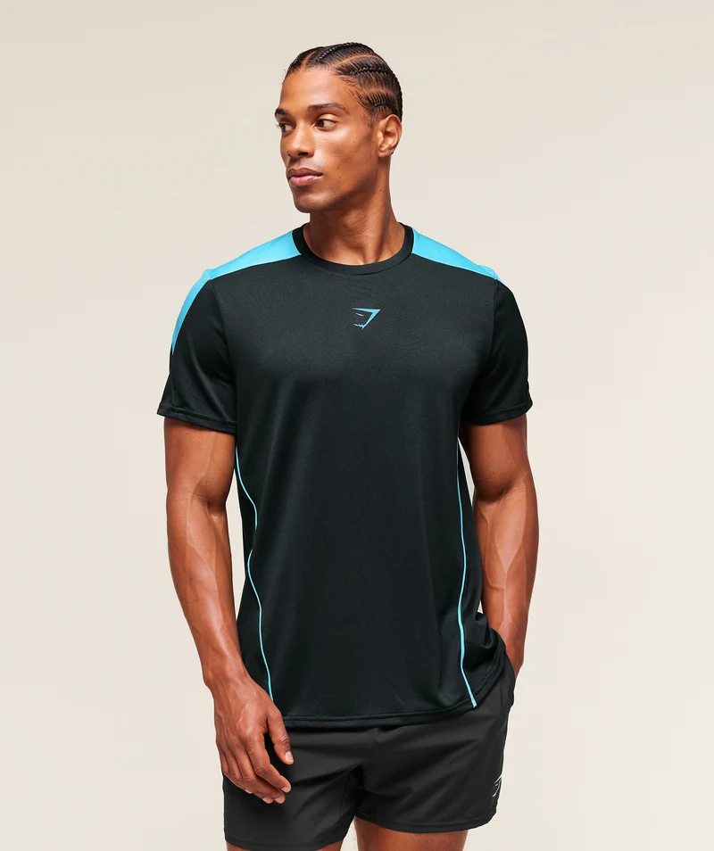 Gymshark Arrival Block T-Shirt - Deep Petrol Blue