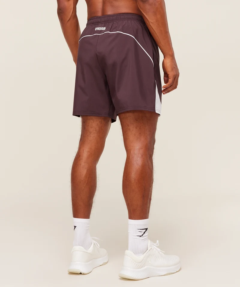 Gymshark Arrival Block 6" Shorts - Cherry Purple