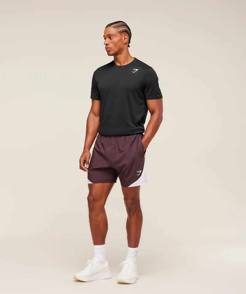 Gymshark Arrival Block 6" Shorts - Cherry Purple