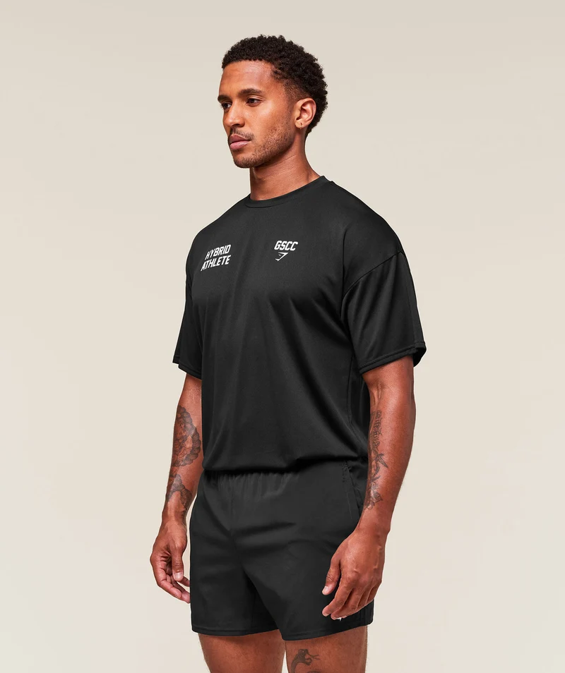 Gymshark Hybrid Athlete T-Shirt - Black