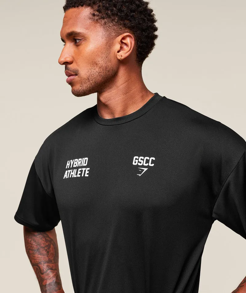 Gymshark Hybrid Athlete T-Shirt - Black
