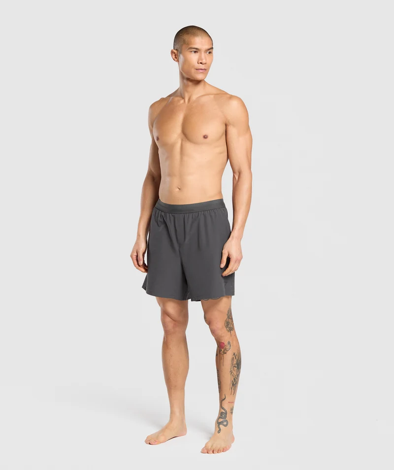 Gymshark Land to Water 6" Shorts - Asphalt Grey