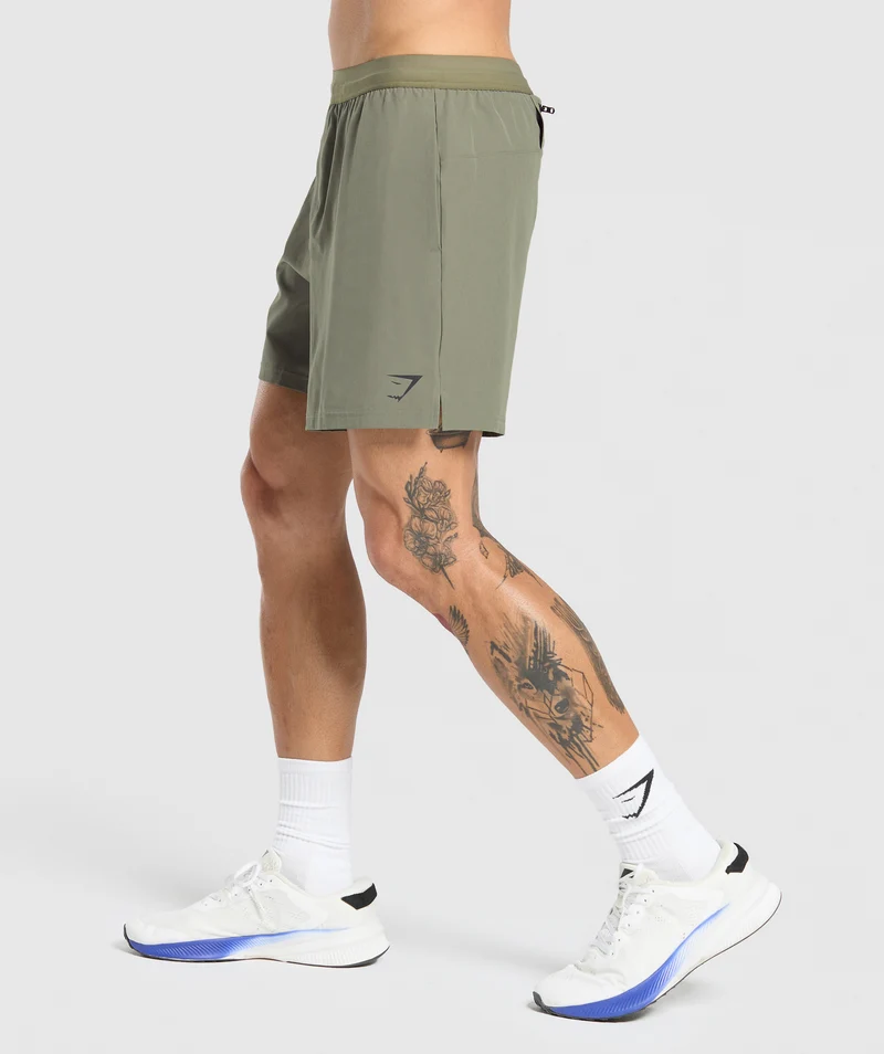 Gymshark Land to Water 6" Shorts - Base Green