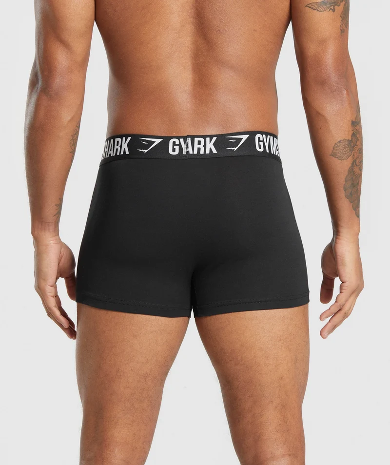 Gymshark Boxer Brief 3PK - Black/Graphite Grey