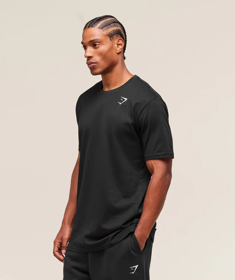 Gymshark Crest T-Shirt (Tall) - Black