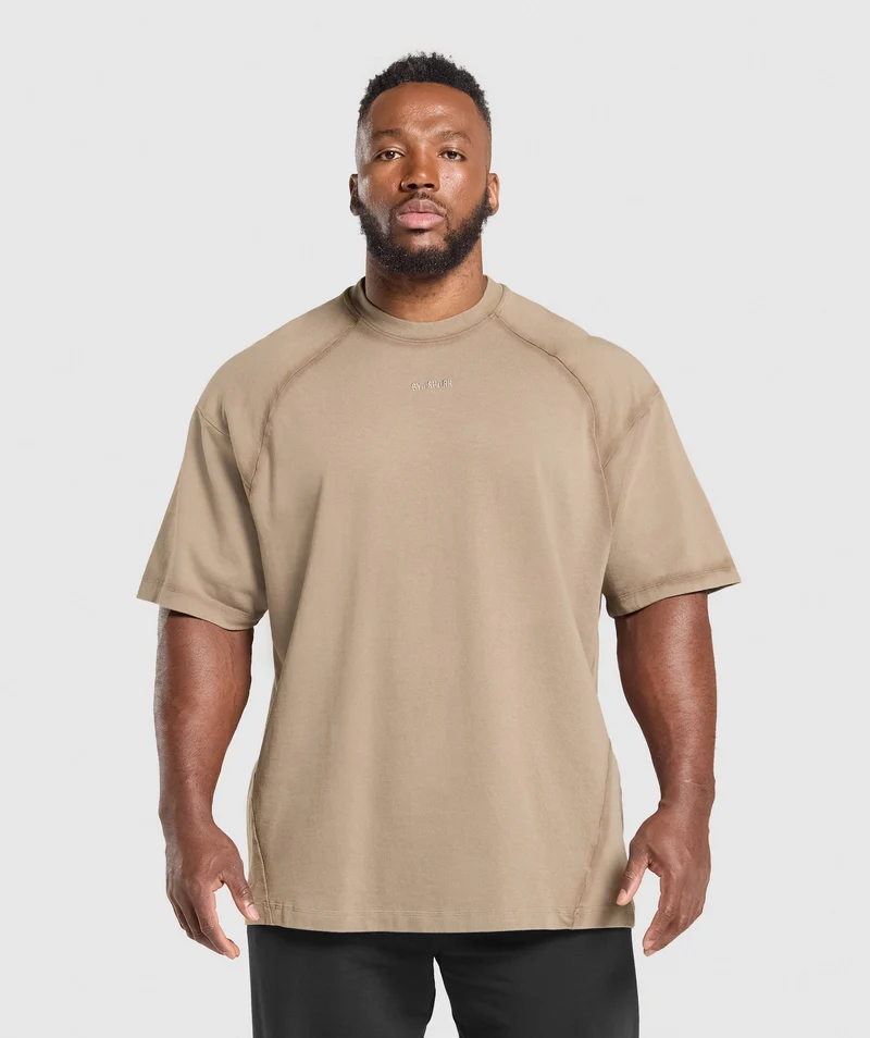 Gymshark Heavyweight T-Shirt - Lifestyle Brown
