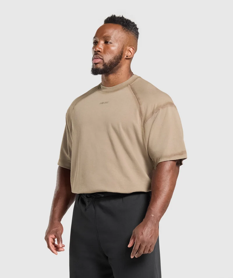 Gymshark Heavyweight T-Shirt - Lifestyle Brown
