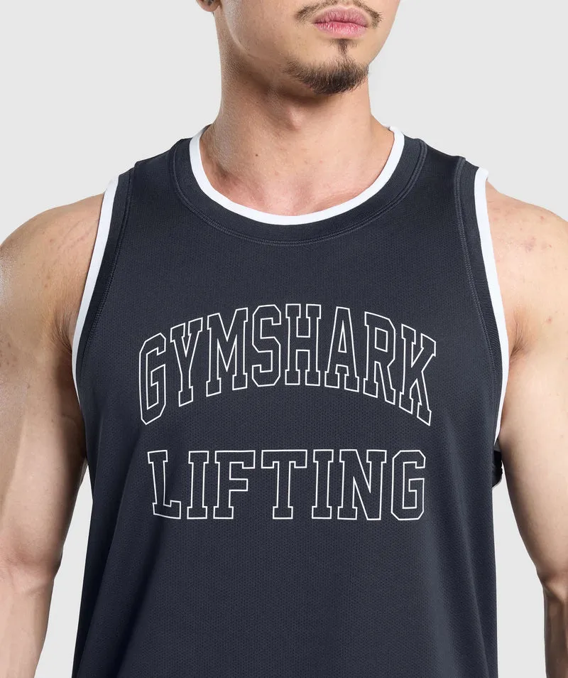 Gymshark Mesh Tank - Heavy Blue