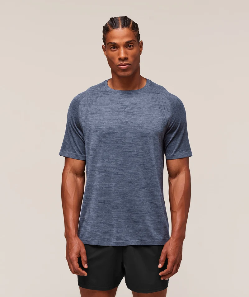 Gymshark Versatile Seamless T-Shirt - Iron Blue/Navy