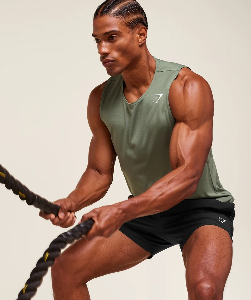 Gymshark Everyday Performance Tank 2 Pack - Unit Green/Black