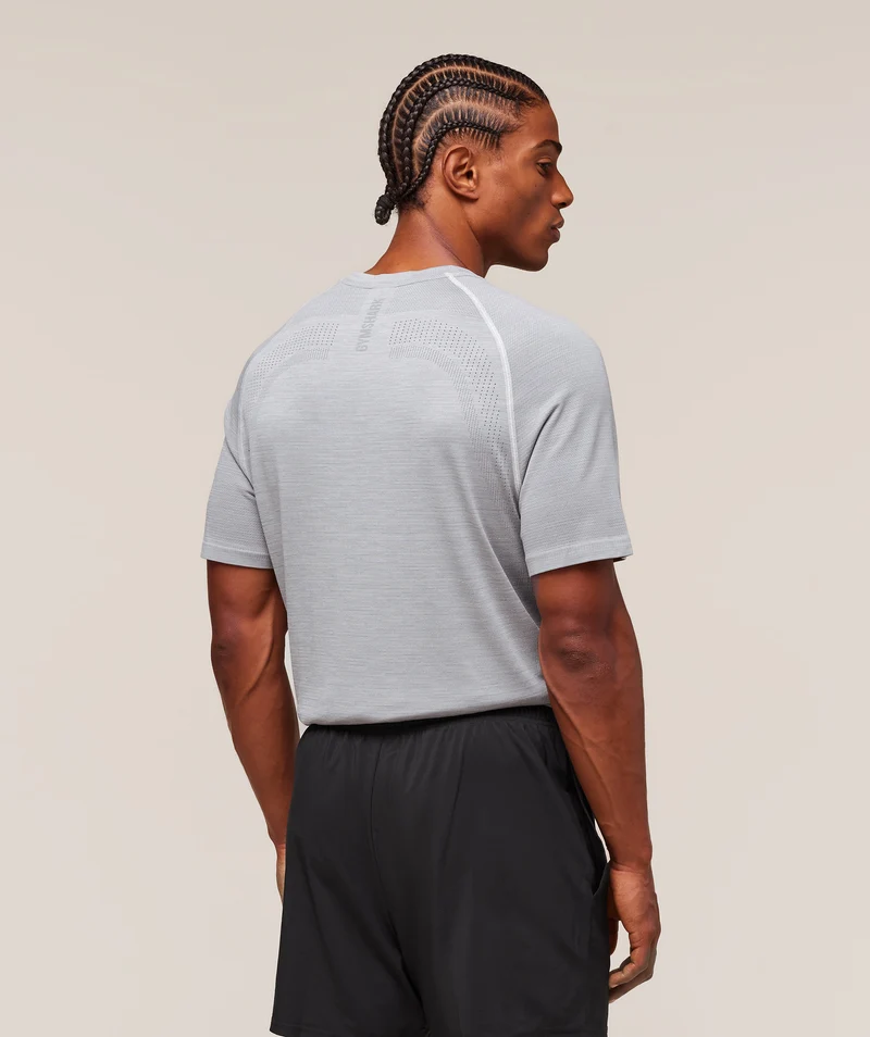 Gymshark Versatile Seamless T-Shirt - Light Grey/Smokey Grey