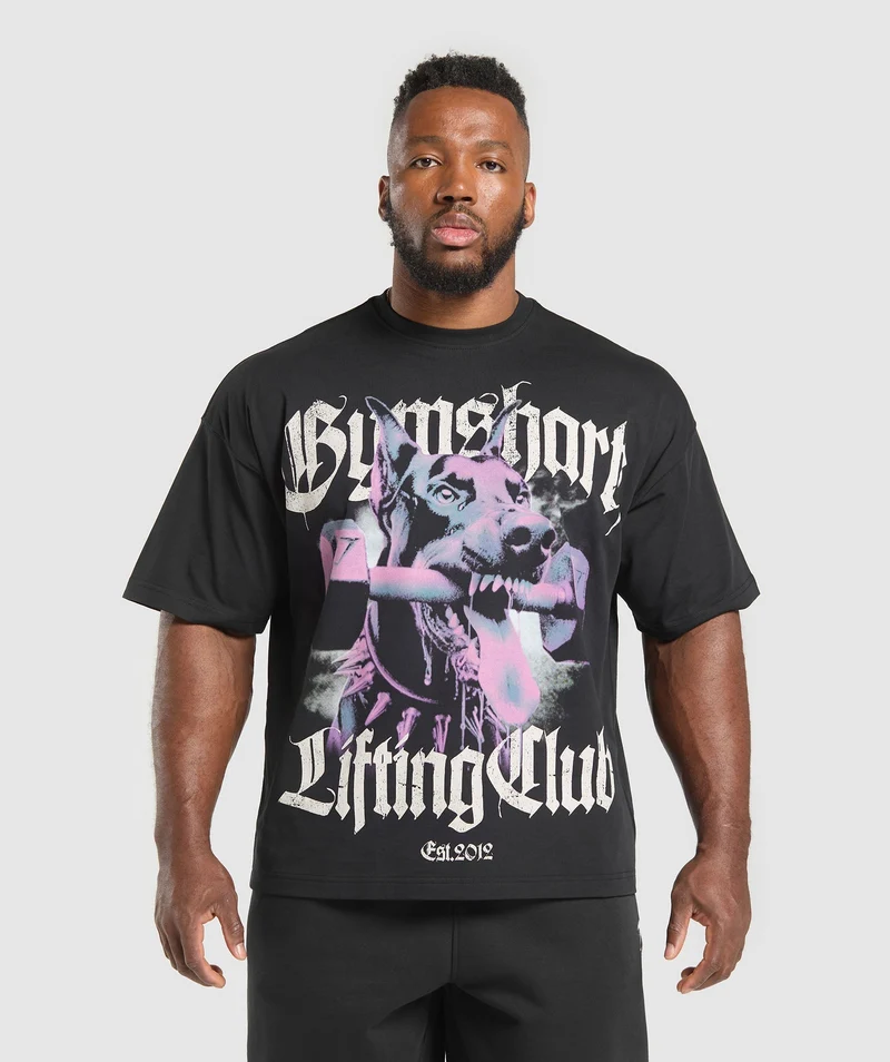 Gymshark Doberman Graphic T-Shirt - Black