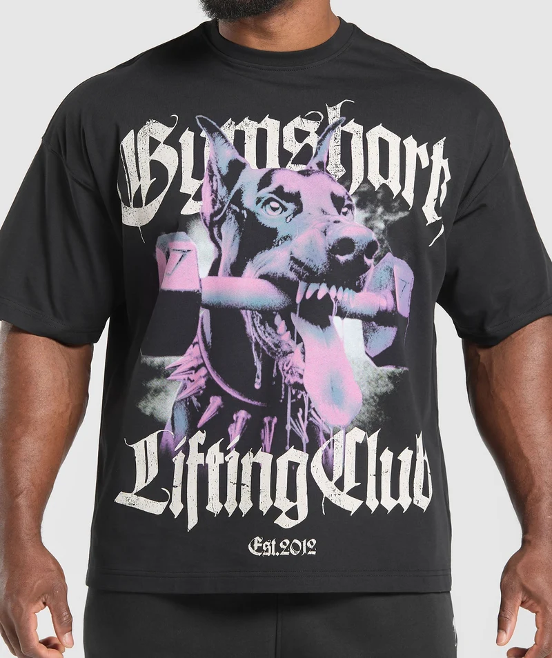 Gymshark Doberman Graphic T-Shirt - Black