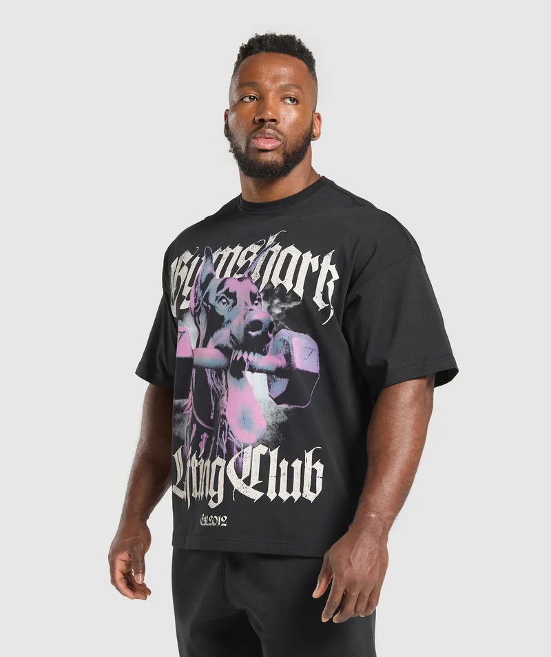 Gymshark Doberman Graphic T-Shirt - Black