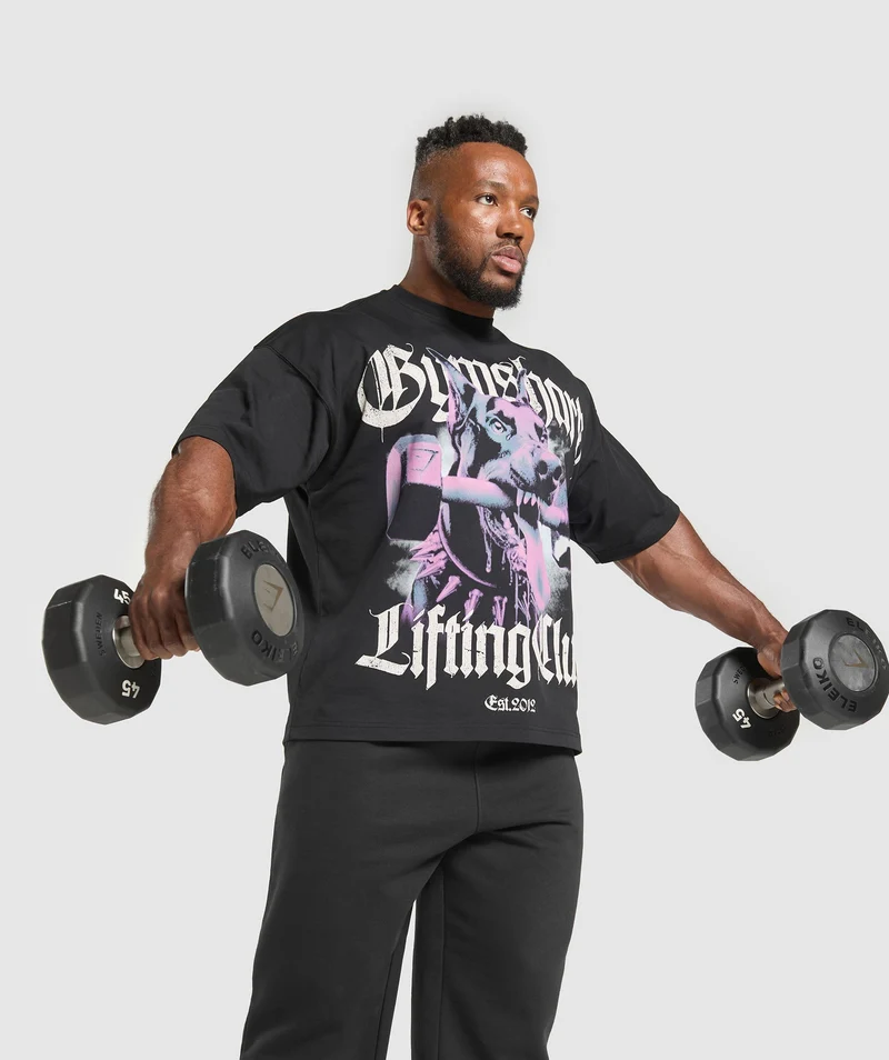 Gymshark Doberman Graphic T-Shirt - Black