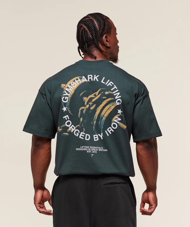 Gymshark Forged By Iron T-Shirt - Darkest Teal