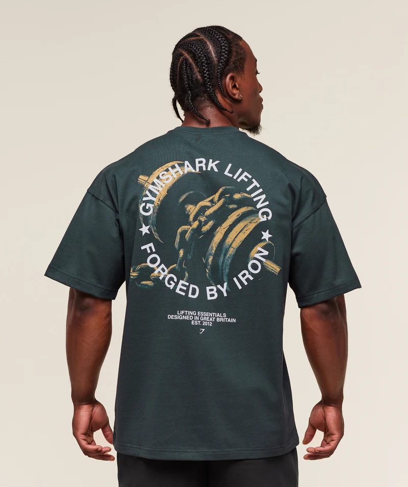 Gymshark Forged By Iron T-Shirt - Darkest Teal