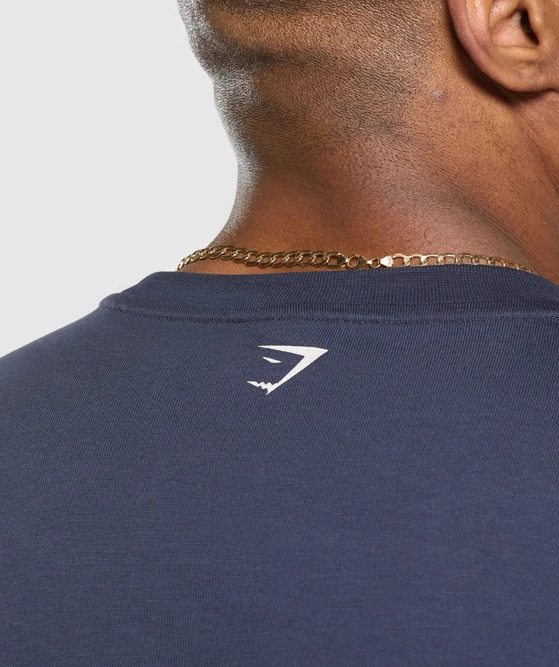 Gymshark Doberman Graphic T-Shirt - Heavy Blue