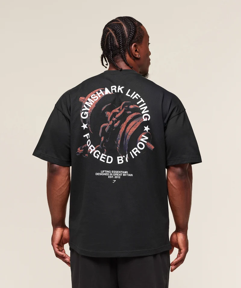 Gymshark Forged By Iron T-Shirt - Black